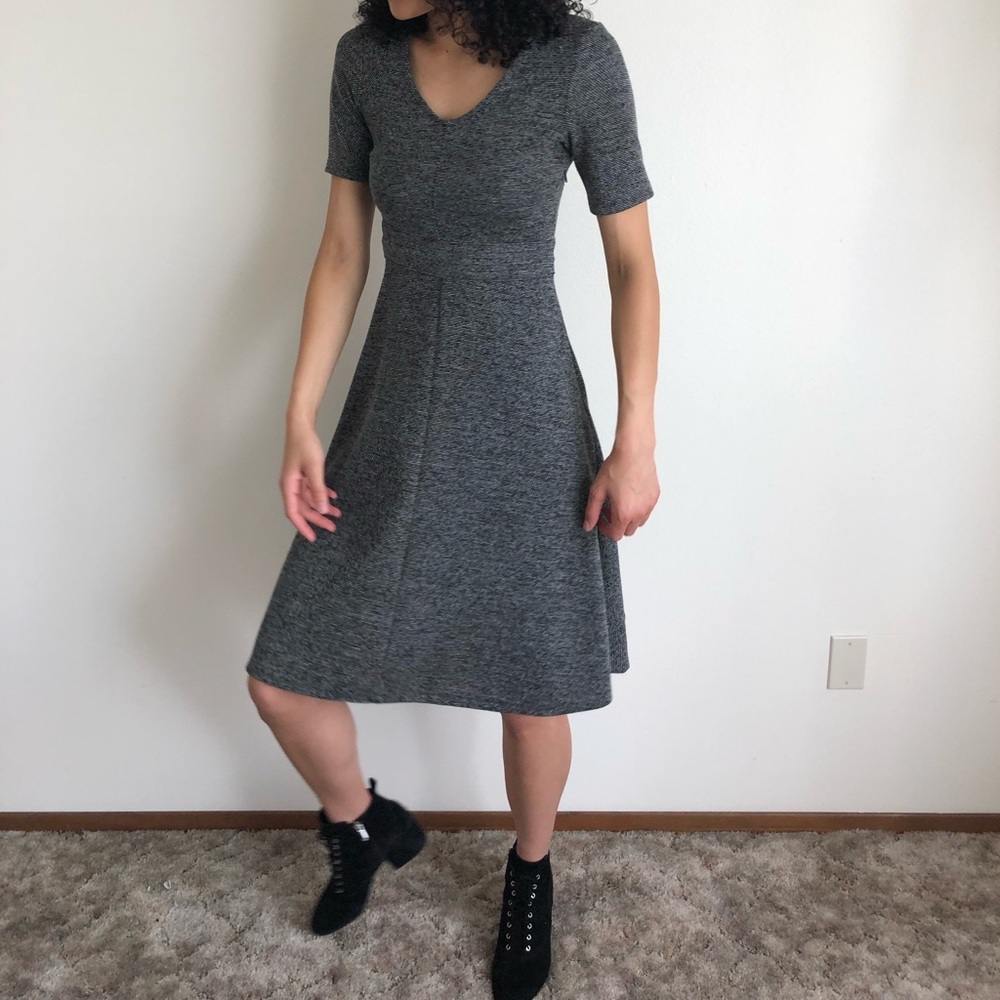H&M Fit and Flare Tweed Dress